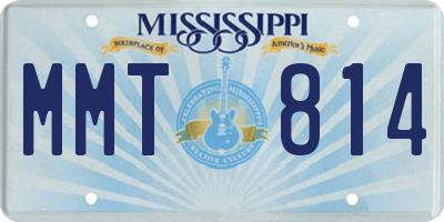 MS license plate MMT814