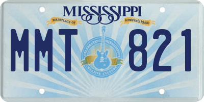 MS license plate MMT821