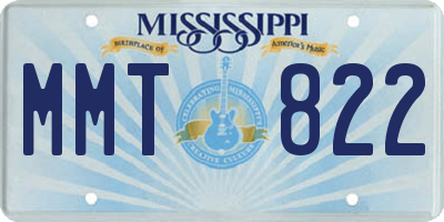MS license plate MMT822