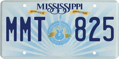 MS license plate MMT825