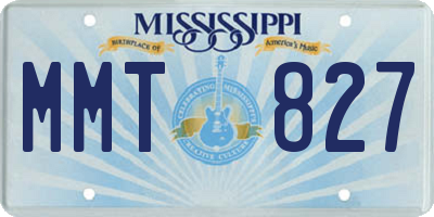 MS license plate MMT827