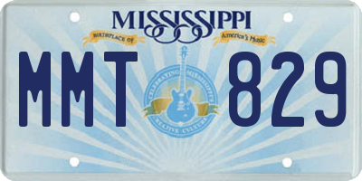 MS license plate MMT829