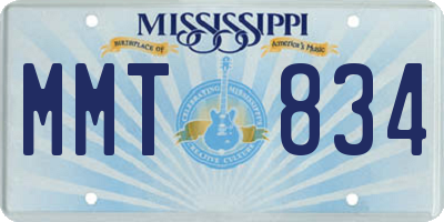 MS license plate MMT834
