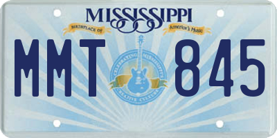 MS license plate MMT845