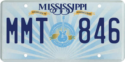 MS license plate MMT846