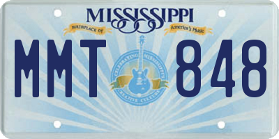 MS license plate MMT848