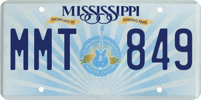 MS license plate MMT849
