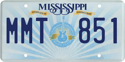 MS license plate MMT851