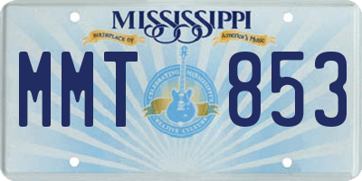 MS license plate MMT853