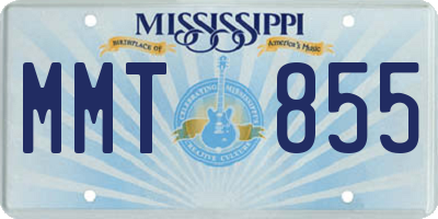 MS license plate MMT855