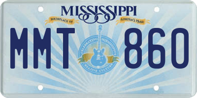 MS license plate MMT860