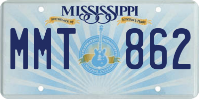 MS license plate MMT862