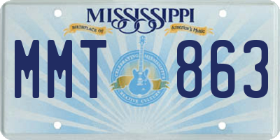 MS license plate MMT863