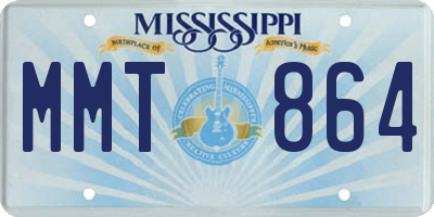 MS license plate MMT864