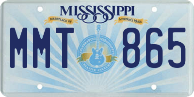MS license plate MMT865