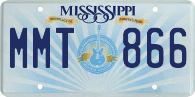 MS license plate MMT866