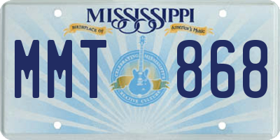 MS license plate MMT868