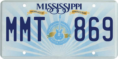 MS license plate MMT869