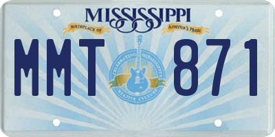 MS license plate MMT871