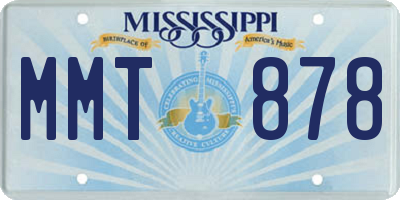 MS license plate MMT878