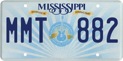 MS license plate MMT882