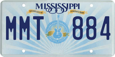 MS license plate MMT884