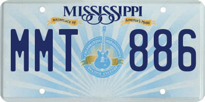 MS license plate MMT886