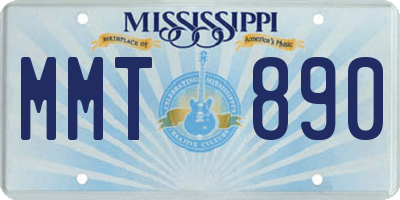 MS license plate MMT890