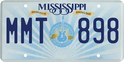 MS license plate MMT898