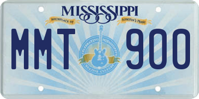 MS license plate MMT900