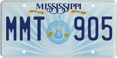 MS license plate MMT905