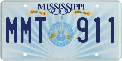 MS license plate MMT911