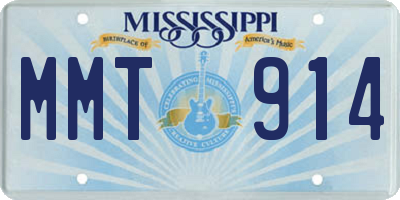 MS license plate MMT914