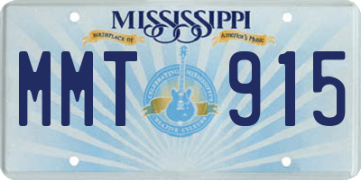 MS license plate MMT915