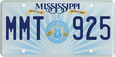 MS license plate MMT925