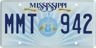MS license plate MMT942
