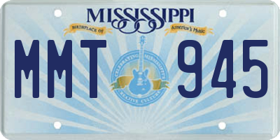 MS license plate MMT945