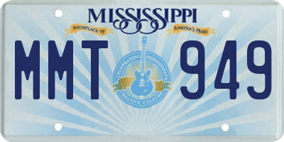 MS license plate MMT949