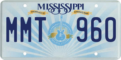 MS license plate MMT960