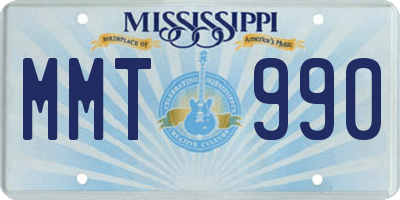 MS license plate MMT990