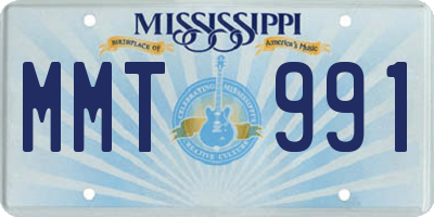 MS license plate MMT991