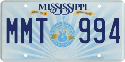 MS license plate MMT994