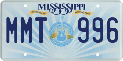 MS license plate MMT996