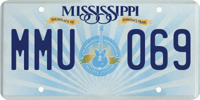 MS license plate MMU069