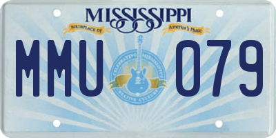MS license plate MMU079