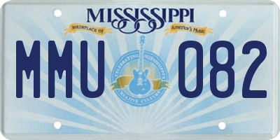 MS license plate MMU082