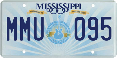 MS license plate MMU095