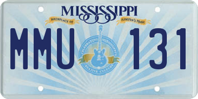 MS license plate MMU131