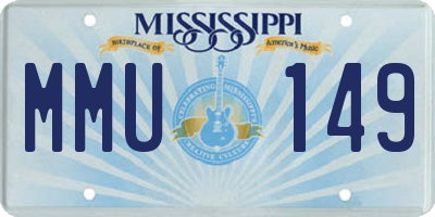 MS license plate MMU149