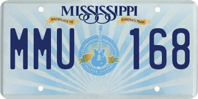 MS license plate MMU168